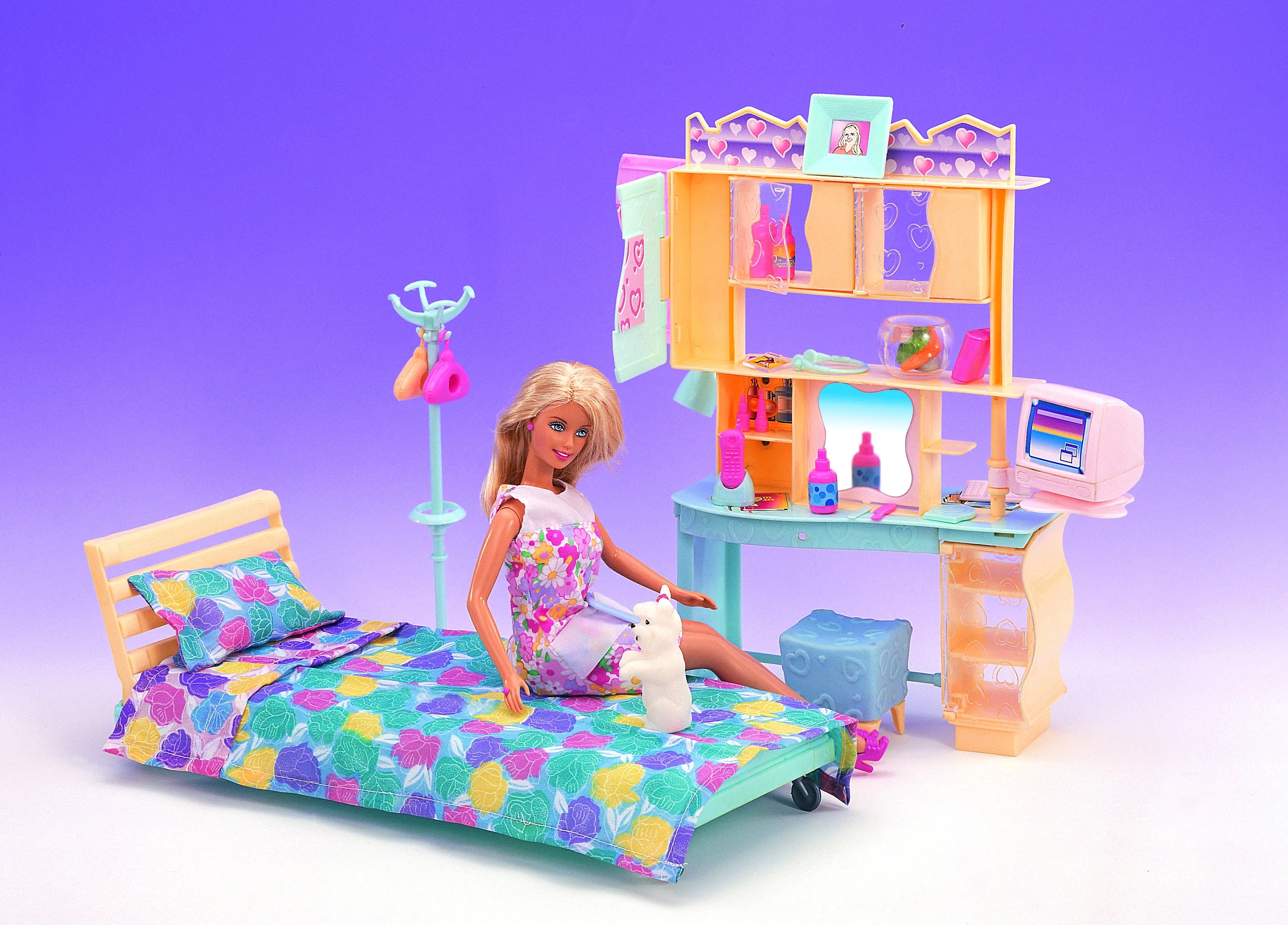 Barbie Strandstoel met Parasol – Accessoire voor Poppenhuis