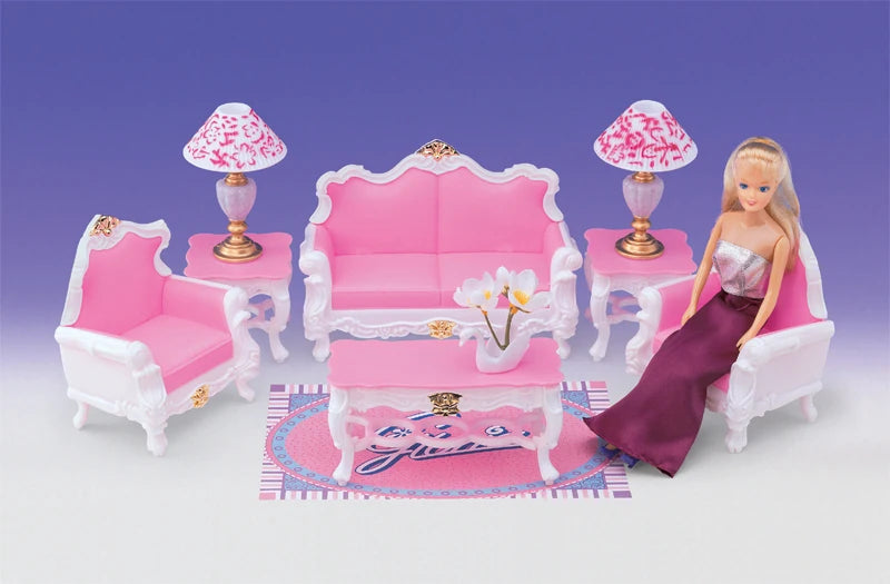 Barbie Strandstoel met Parasol – Accessoire voor Poppenhuis
