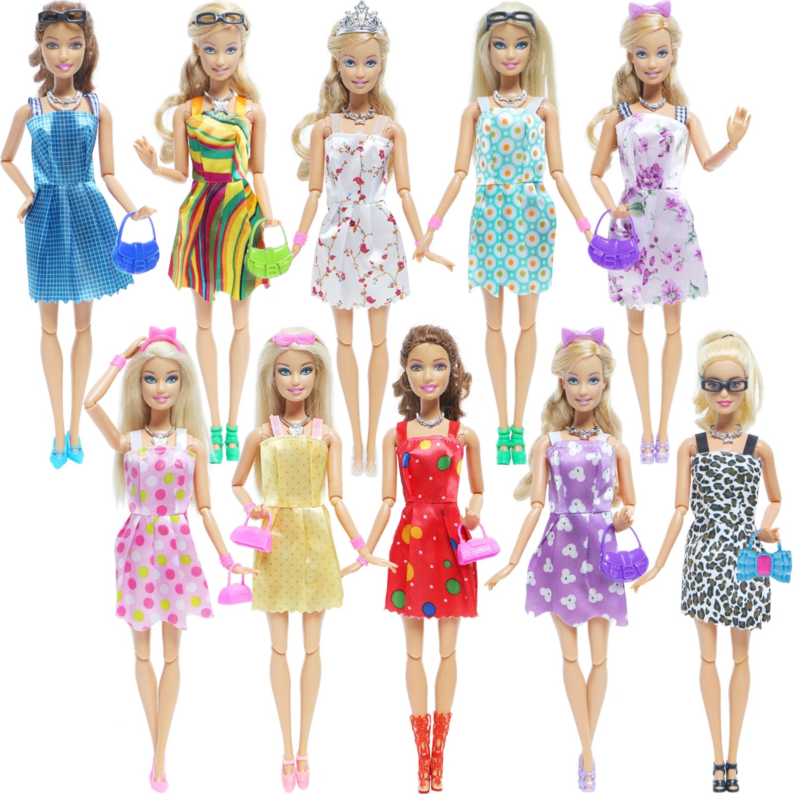 42-delige Poppen Accessoire Set – Jurken, Schoenen & Sieraden