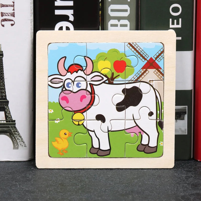 Houten Dierenpuzzel voor Kinderen – Educatief & Duurzaam (3-6 jr)