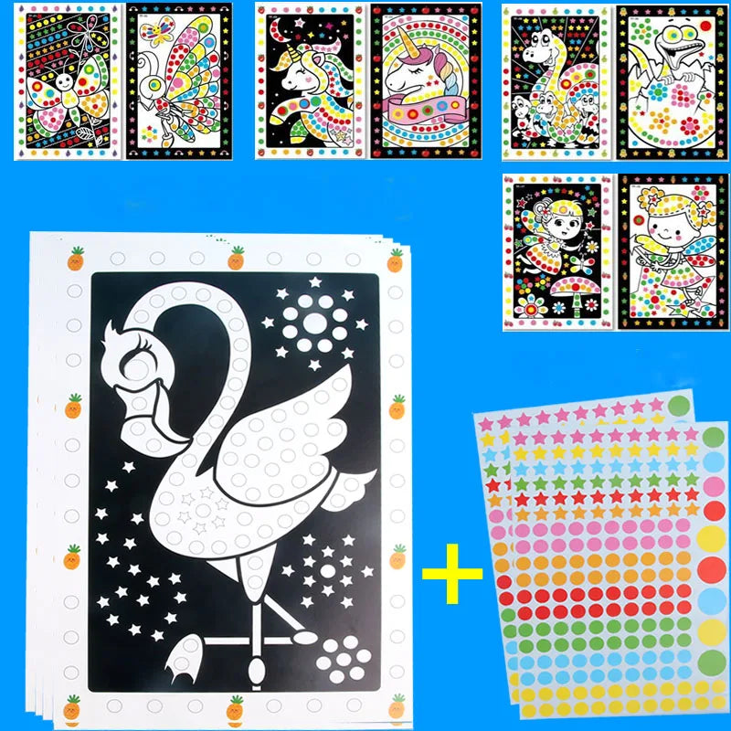 Dot Sticker Mozaïek Set – Creatief Plakplezier voor Kinderen 3-12 Jaar