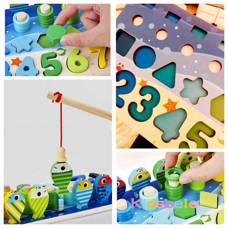 Montessori Wiskundespeelgoed – Magnetisch Hout (3-12 jaar)