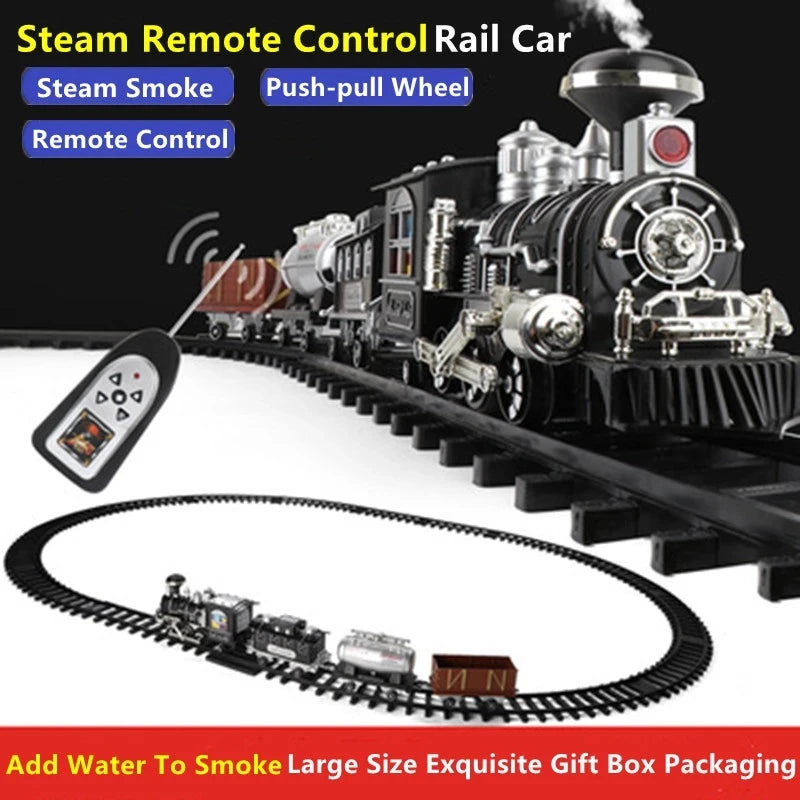 RC Bestuurbare Trein met Rook – 206cm Elektrische Treinset Kinderen