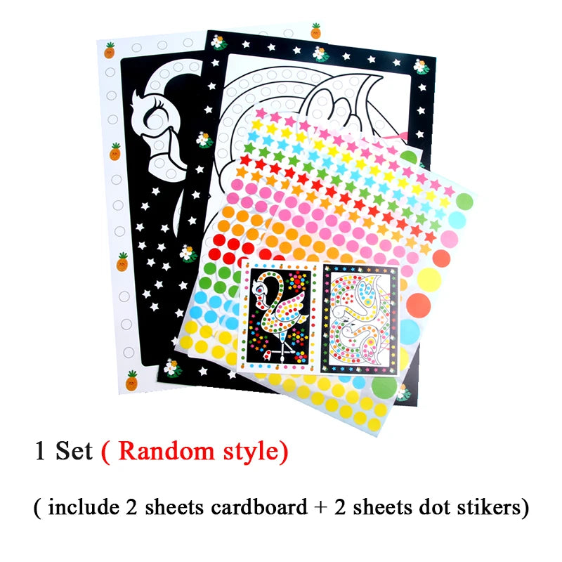Dot Sticker Mozaïek Set – Creatief Plakplezier voor Kinderen 3-12 Jaar