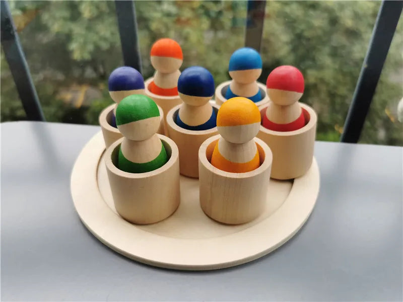 Montessori Houten Regenboog Stapelblokken – Duurzaam & Educatief