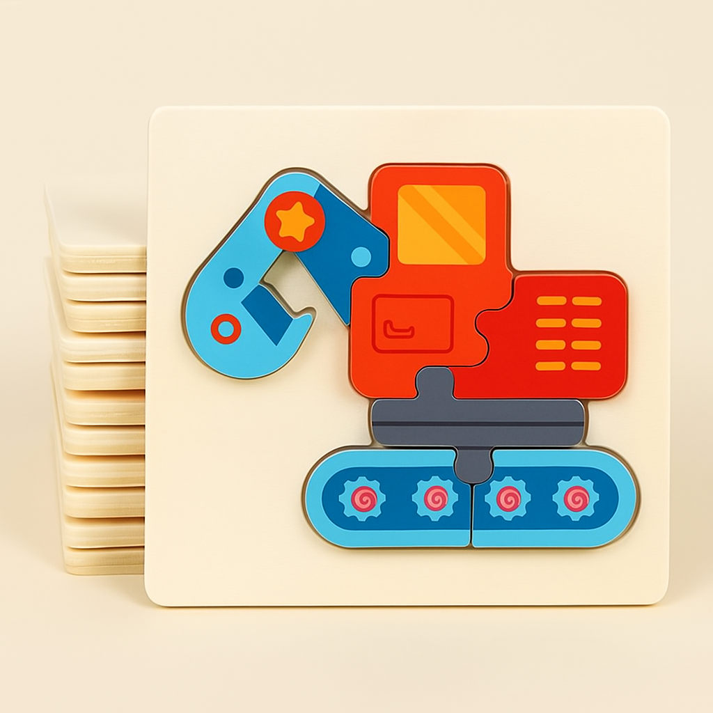 3D Houten Puzzel voor Kinderen – Bouw & Ontdek (3-12 jaar)