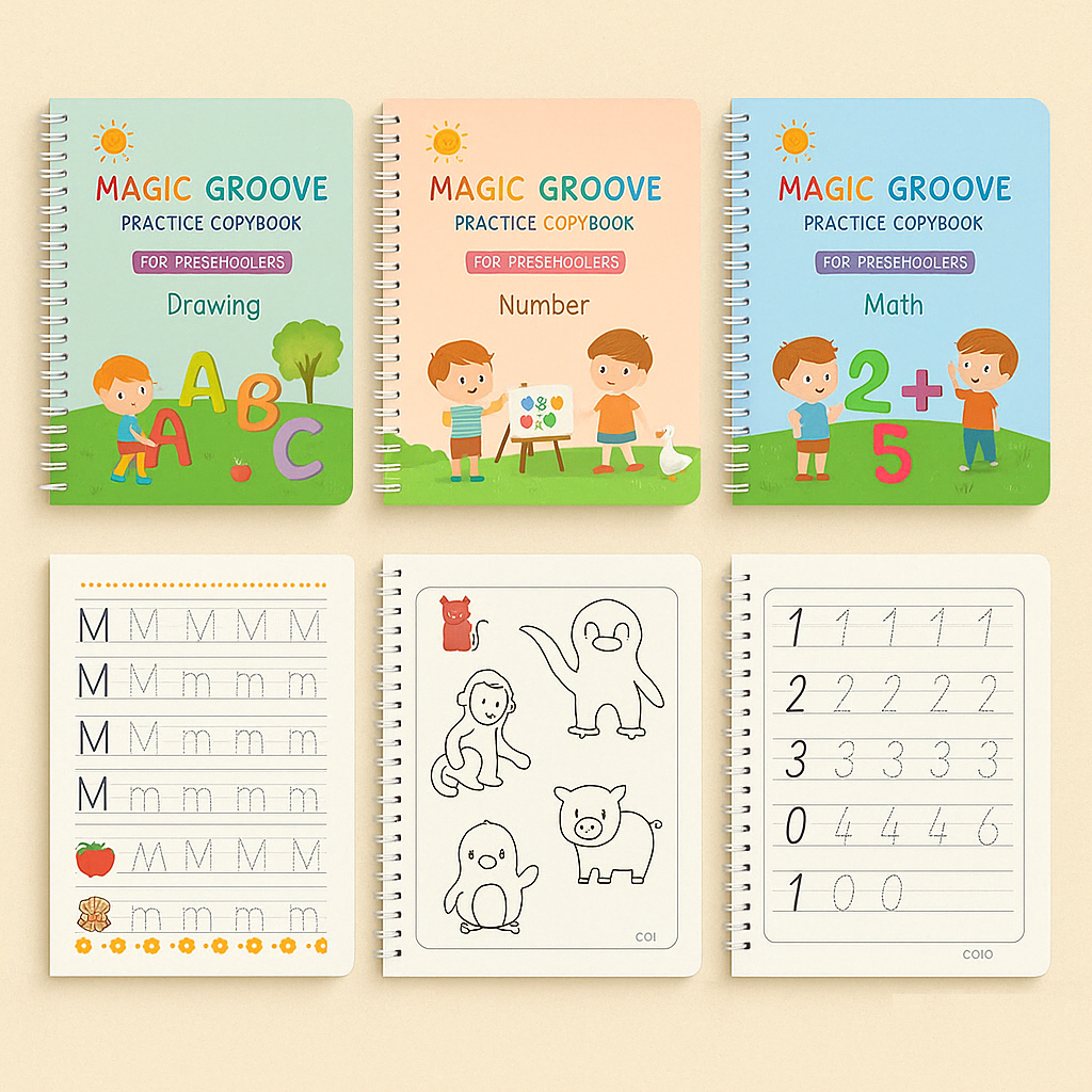 Magic Copybook Kind – Schrijf- en Tekenoefeningen (0-6 Jaar)