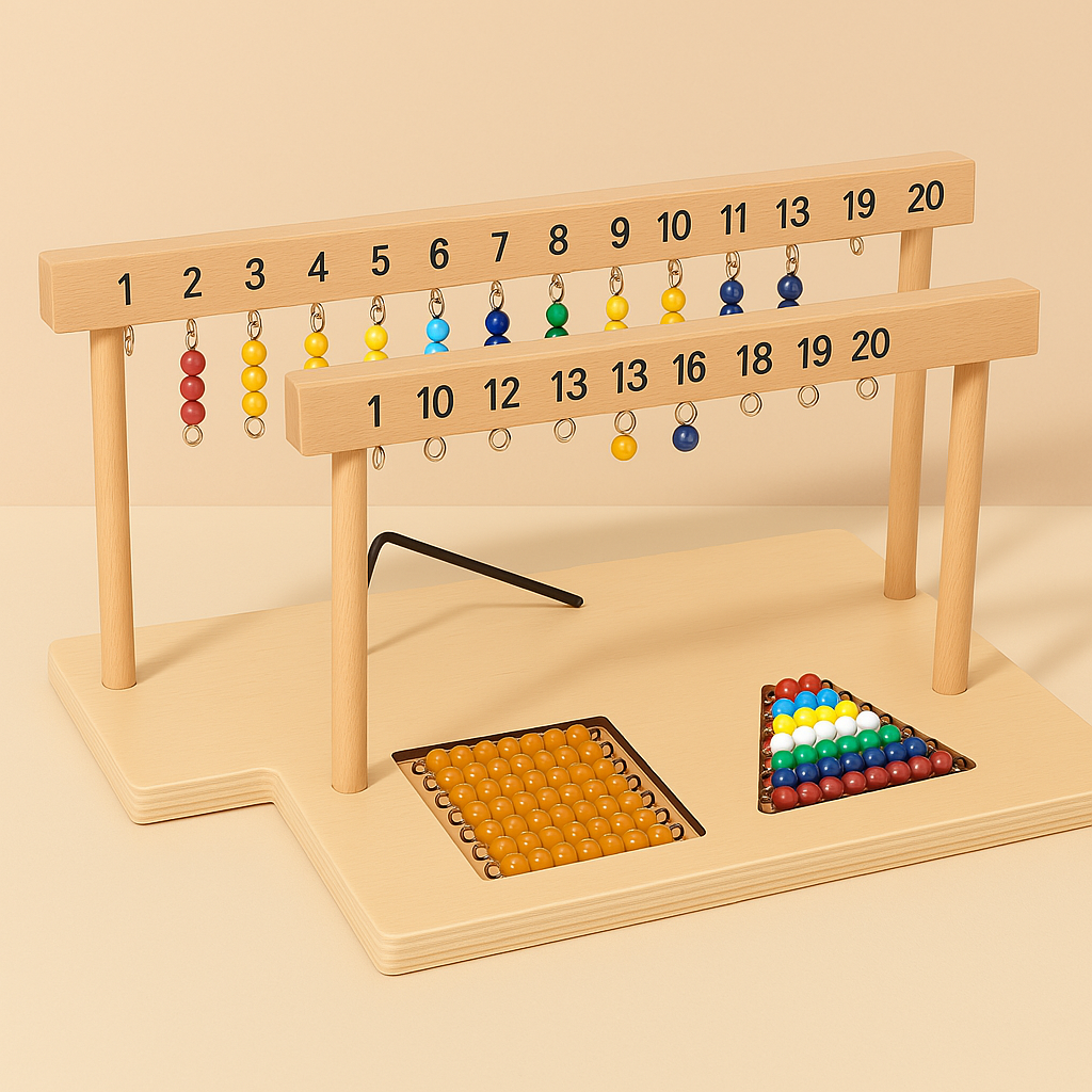 Montessori Wiskunde Speelgoed 1-20 – Telspel voor Kinderen (3-6 jaar)