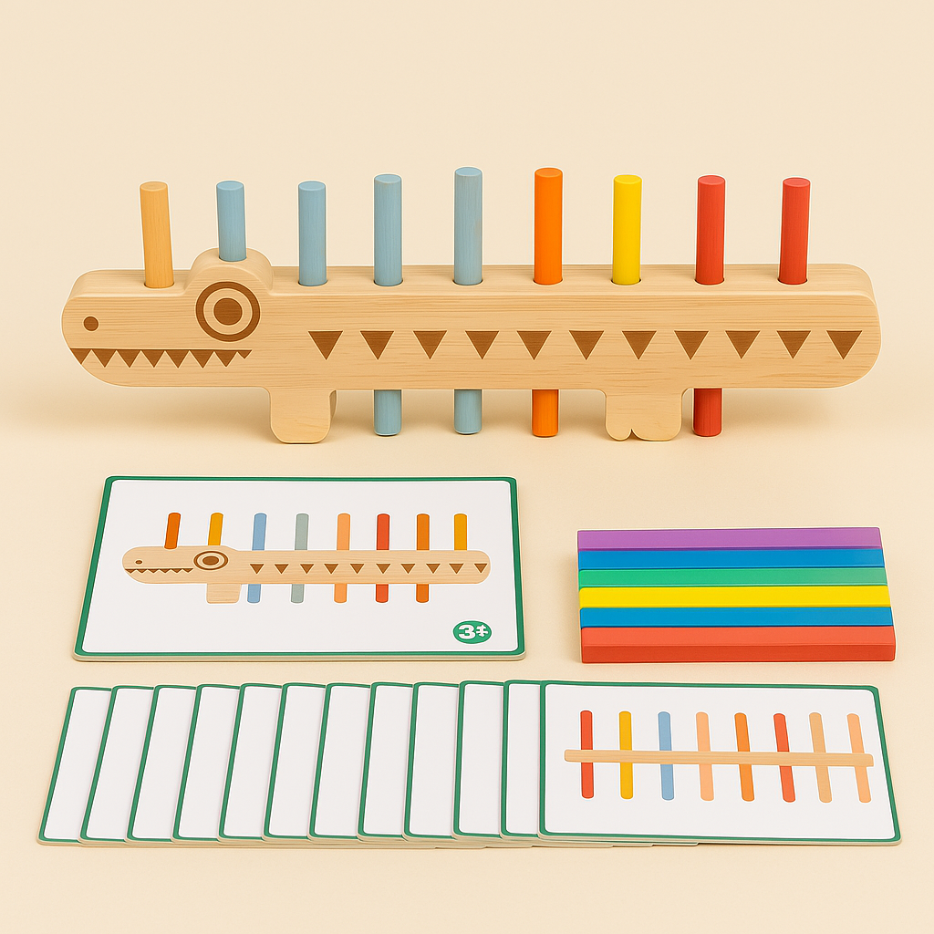 Montessori Houten Speelgoed – Kleurrijk Educatief Blokken (0-6 jaar)