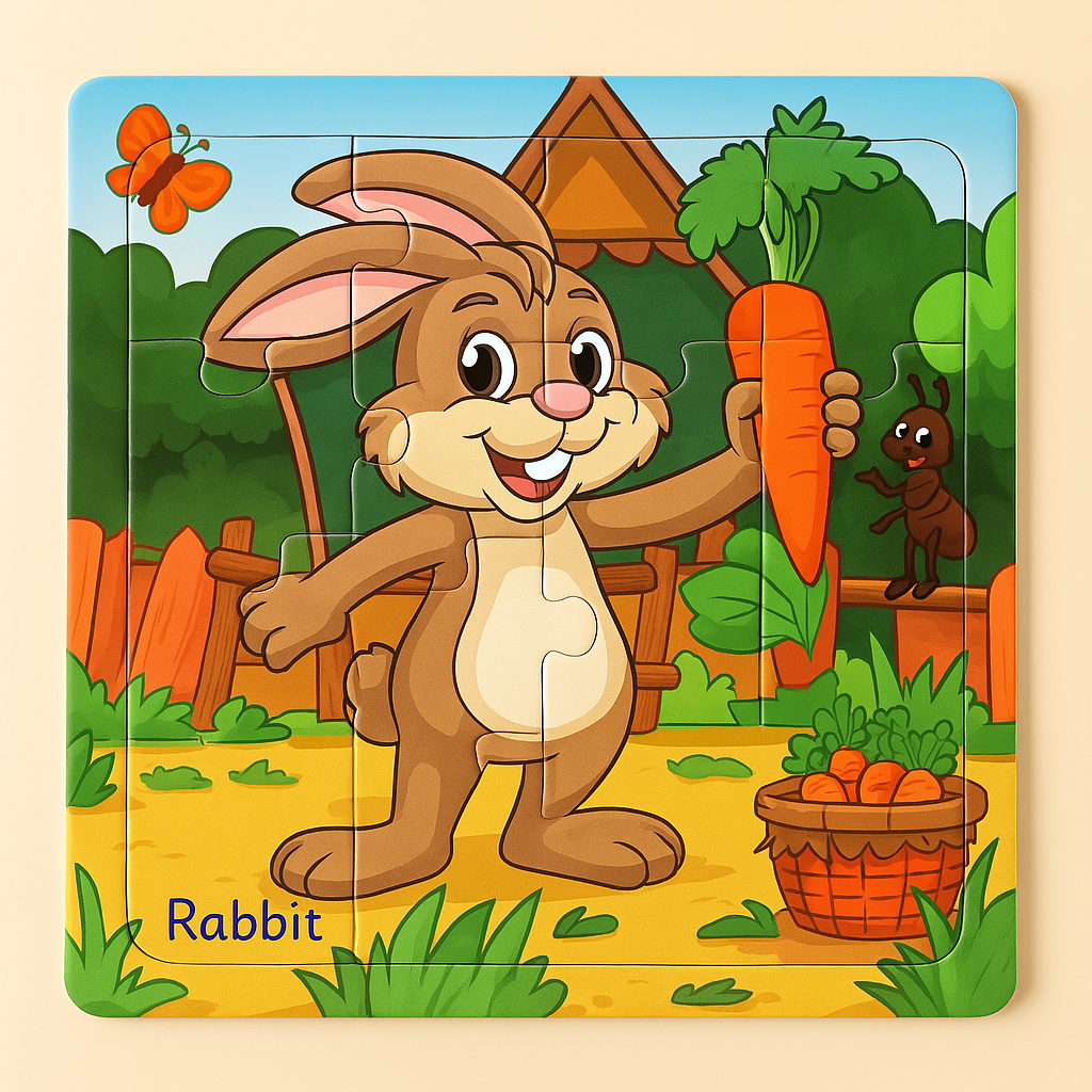 3D Houten Dierenpuzzel – 20 Stuks Cartoon Speelgoed (3-6 jaar)