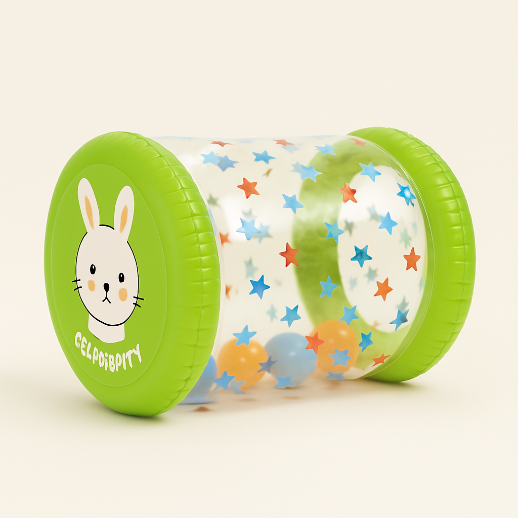 Opblaasbaar baby speelgoed met rammelaar