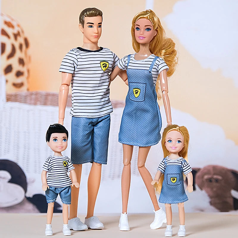 Barbie Familiepop Set – 4-delige Speelset voor Fantasierijk Spel