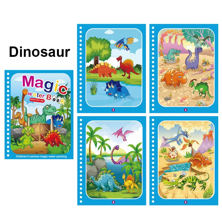 Magic Water Schilderboek – Herbruikbaar Kleurplezier voor Kinderen 0-6
