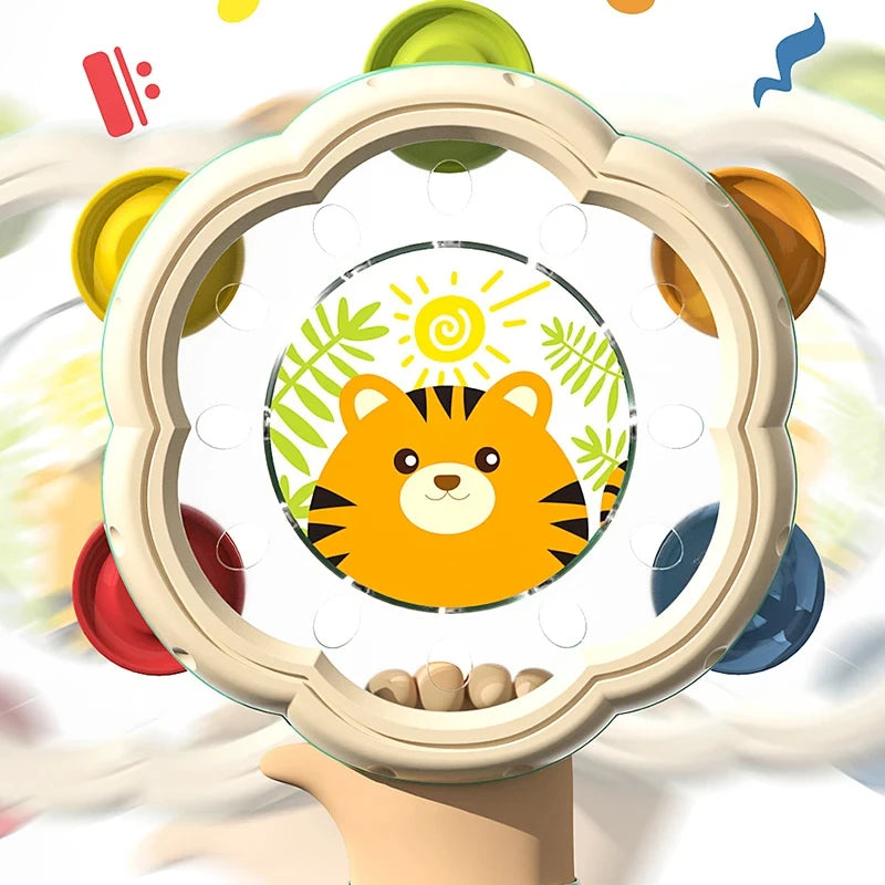Montessori Handtrommel Baby – Muzikale Rammelaar (0-3 jaar)