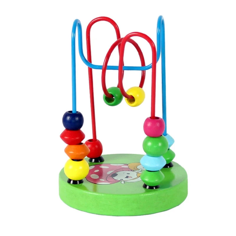 Montessori Houten Achtbaan Kralen – Educatief Baby Speelgoed