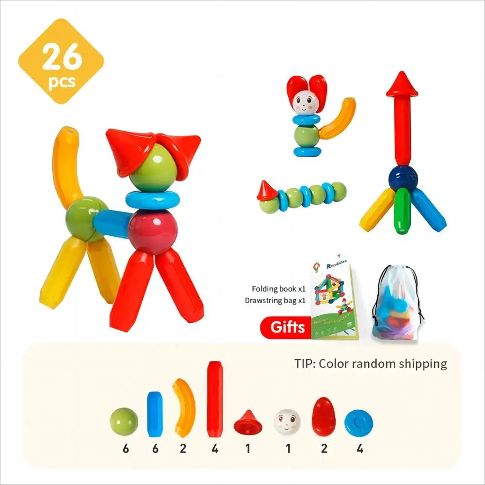 Romboss Magnetische Bouwstenen – Educatief Constructiespeelgoed 4+