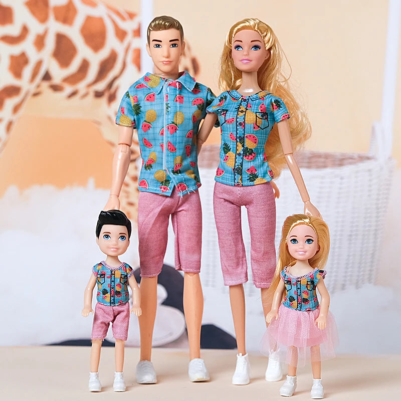 Barbie Familiepop Set – 4-delige Speelset voor Fantasierijk Spel