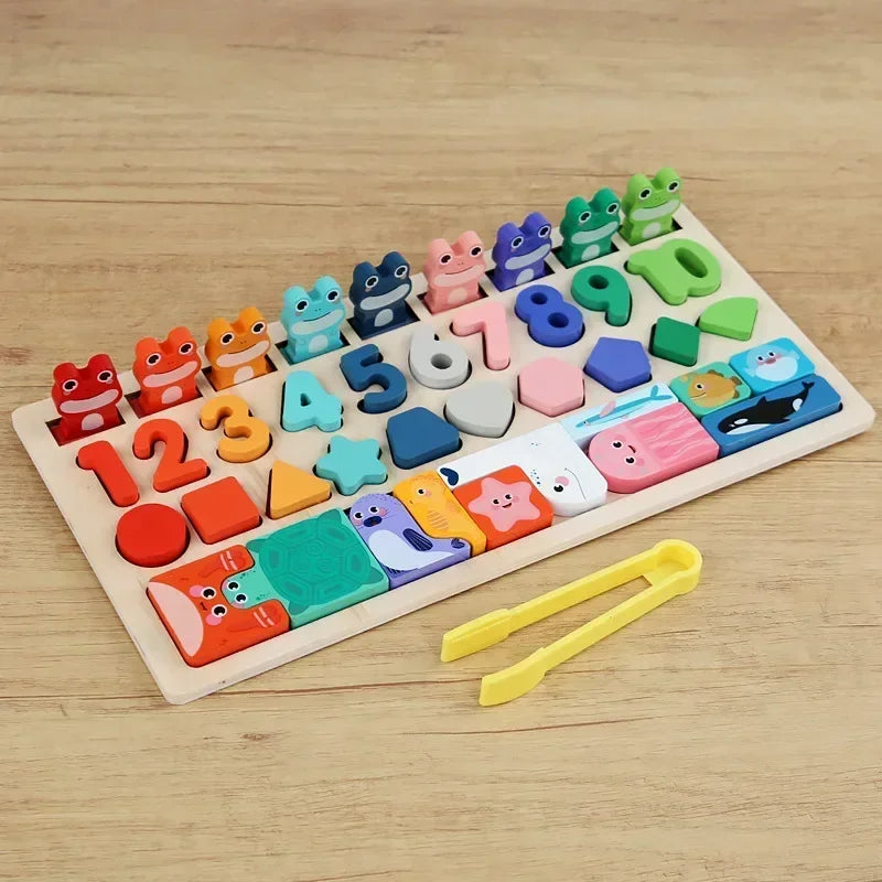 Montessori Educatief Houten Speelgoed – Stapel & Vormspel (3-6 jaar)