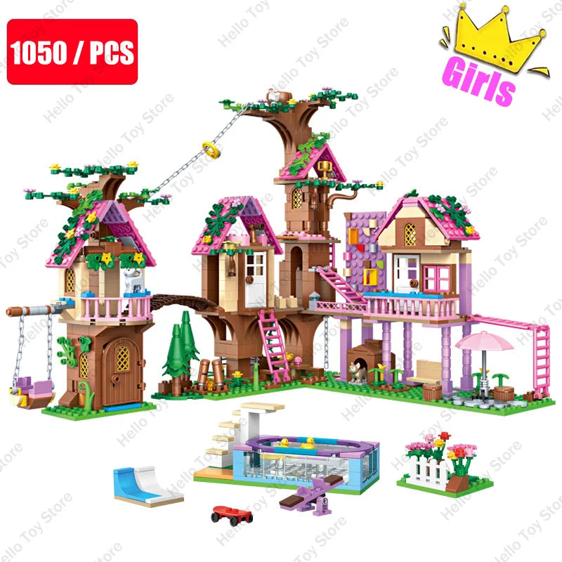 Boomhut Villa Kasteel Bouwset – 504-delig Speelgoed voor Meisjes (6+)