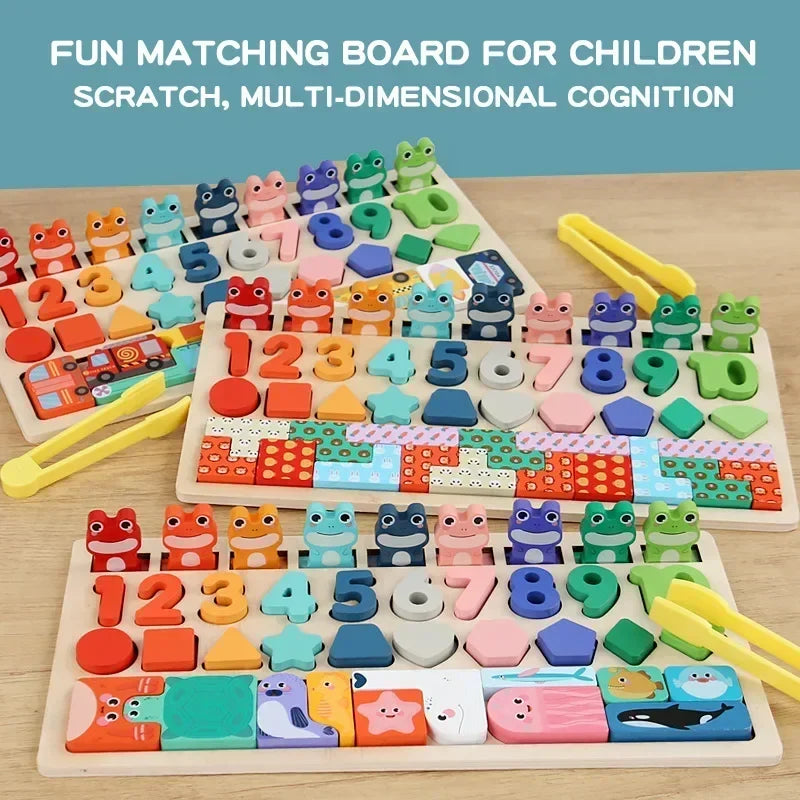 Montessori Educatief Houten Speelgoed – Stapel & Vormspel (3-6 jaar)
