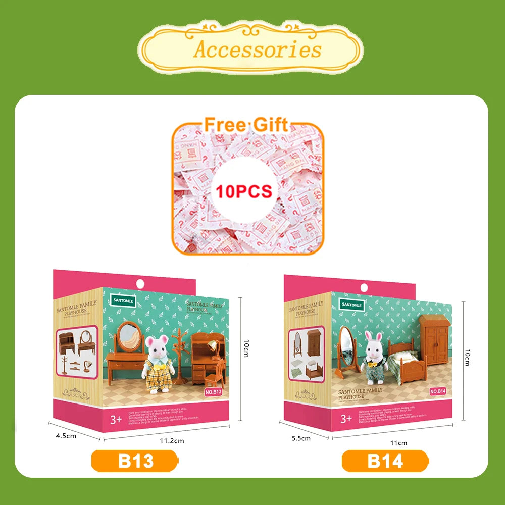 1:12 Poppenhuis Meubels Villa – Miniatuur Keuken- en Dinette Set