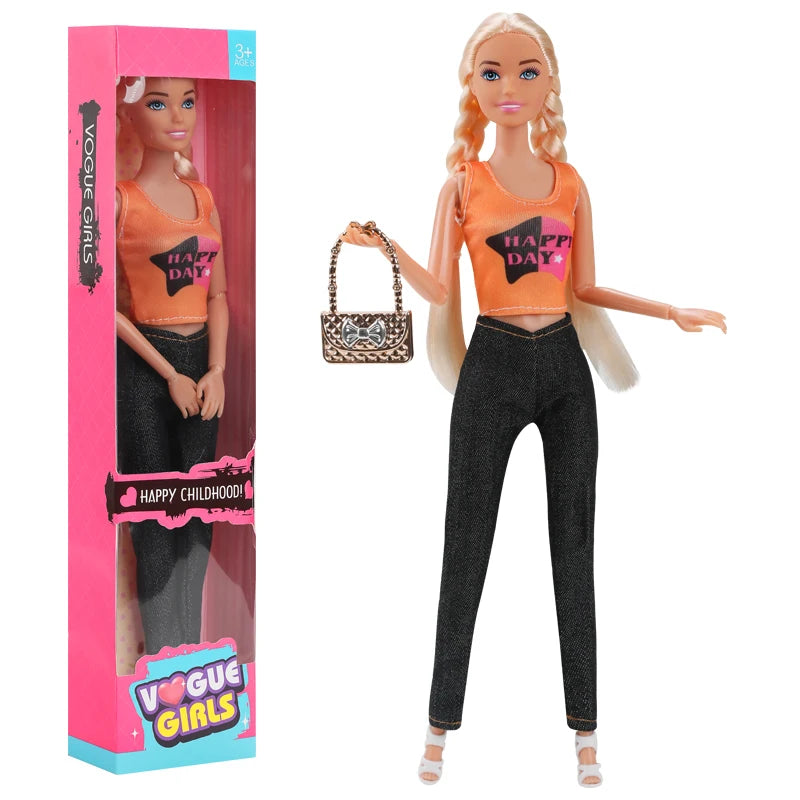 Modieuze Barbie Pop 30cm – Flexibele Speelpop met Outfit