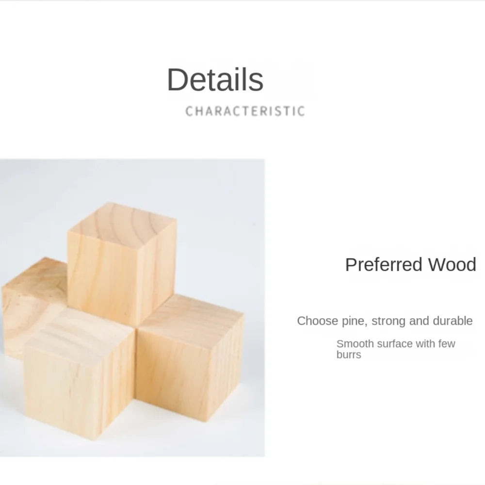 10-delige DIY Houten Bouwstenen – Knutselset voor Kinderen 6+