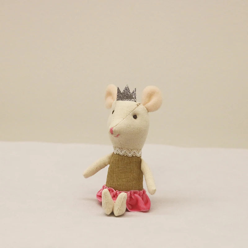 Schattige Knuffel Muis Familie – Pluche Poppen voor Poppenhuis 3+