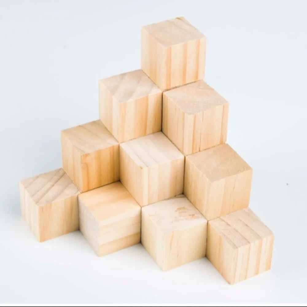 10-delige DIY Houten Bouwstenen – Knutselset voor Kinderen 6+