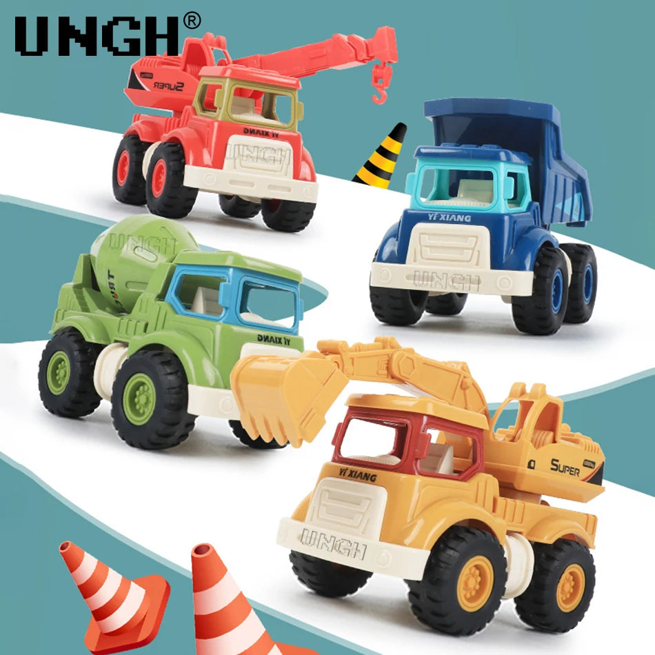 4 stks/set Leuke Techniek Diecast – Speelgoed voor kinderen | Kleine Spelers