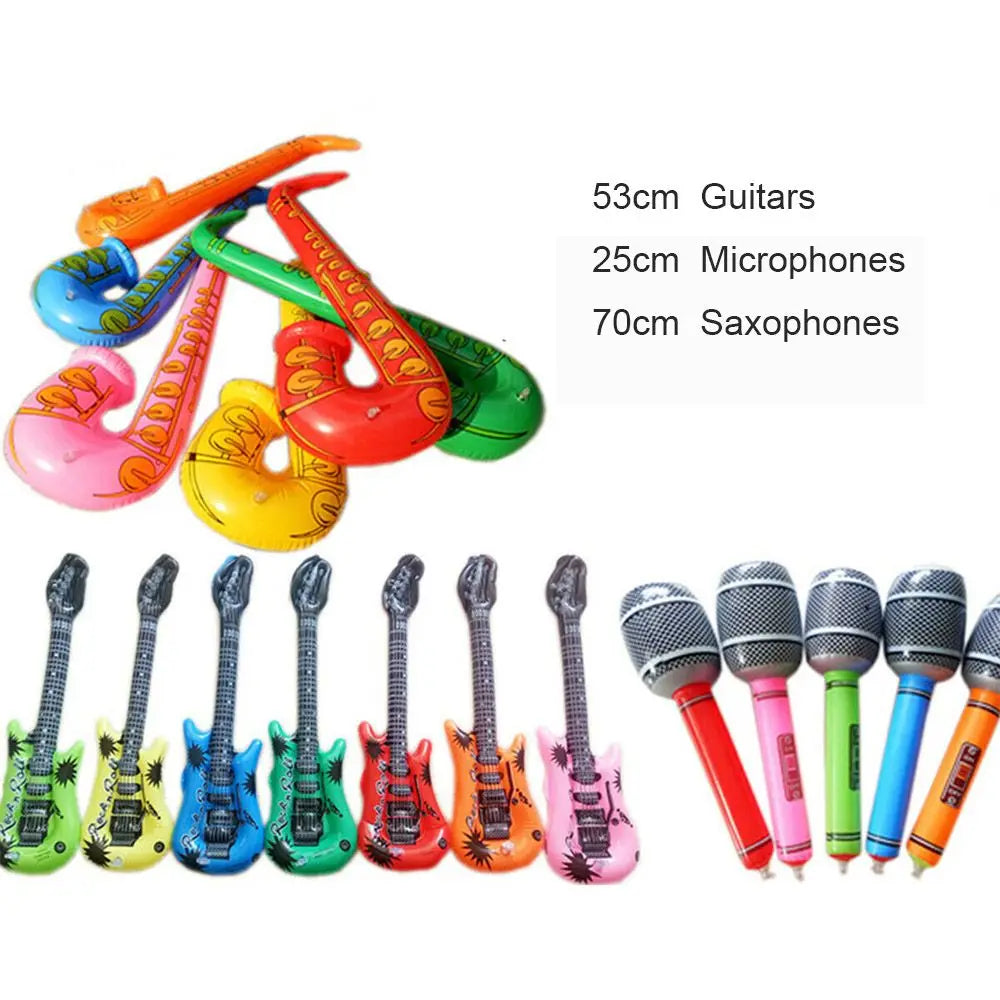 15x Opblaasbare Muziekinstrumenten – Gitaren, Saxofoons & Meer