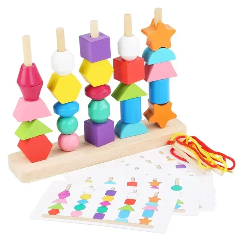 Montessori Houten Vorm- & Kleurenpuzzel – Educatief Speelgoed (3+)