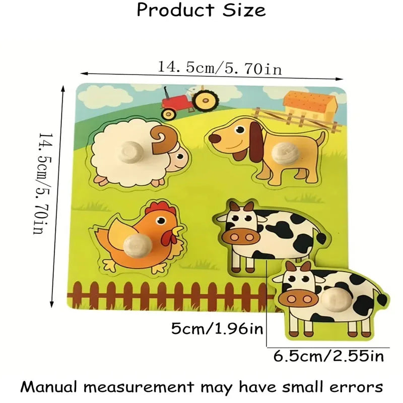 Montessori Houten Puzzel – Leren voor Baby’s & Peuters (1-4 jaar)