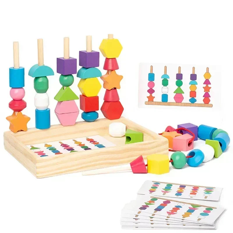 Montessori Houten Vorm- & Kleurenpuzzel – Educatief Speelgoed (3+)
