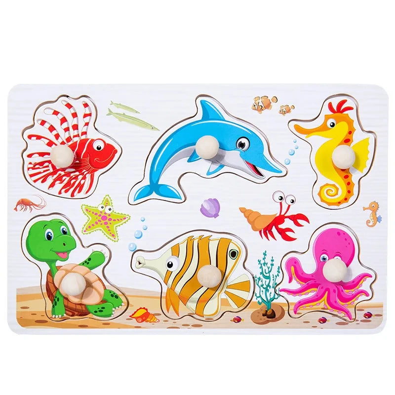 Montessori Houten Puzzel – Leren voor Baby’s & Peuters (1-4 jaar)