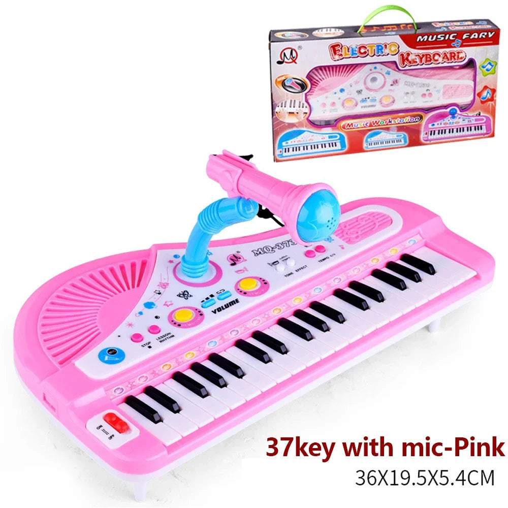 Kinder Keyboard Piano – 37-Toetsen Elektronisch Muziekspeelgoed (3-6 jaar)