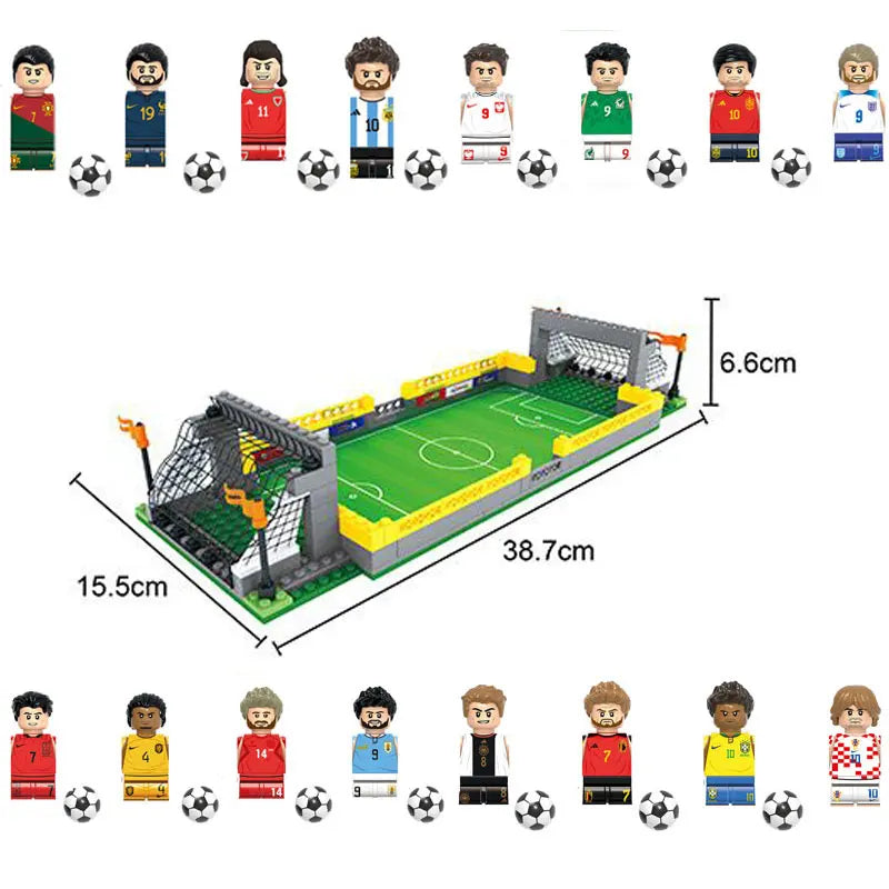 Tafelvoetbal Bouwset – Voetbalstadion & Wereldteam (14+ jaar)
