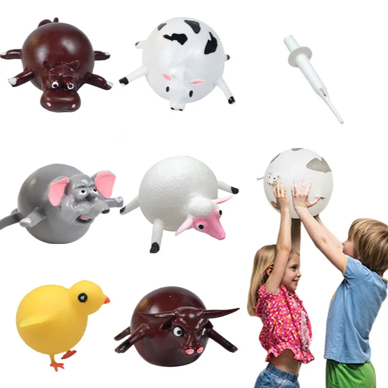 Dinosaurus Stressballen Kinderen – 3 Stuks Opblaasbare Ventballen
