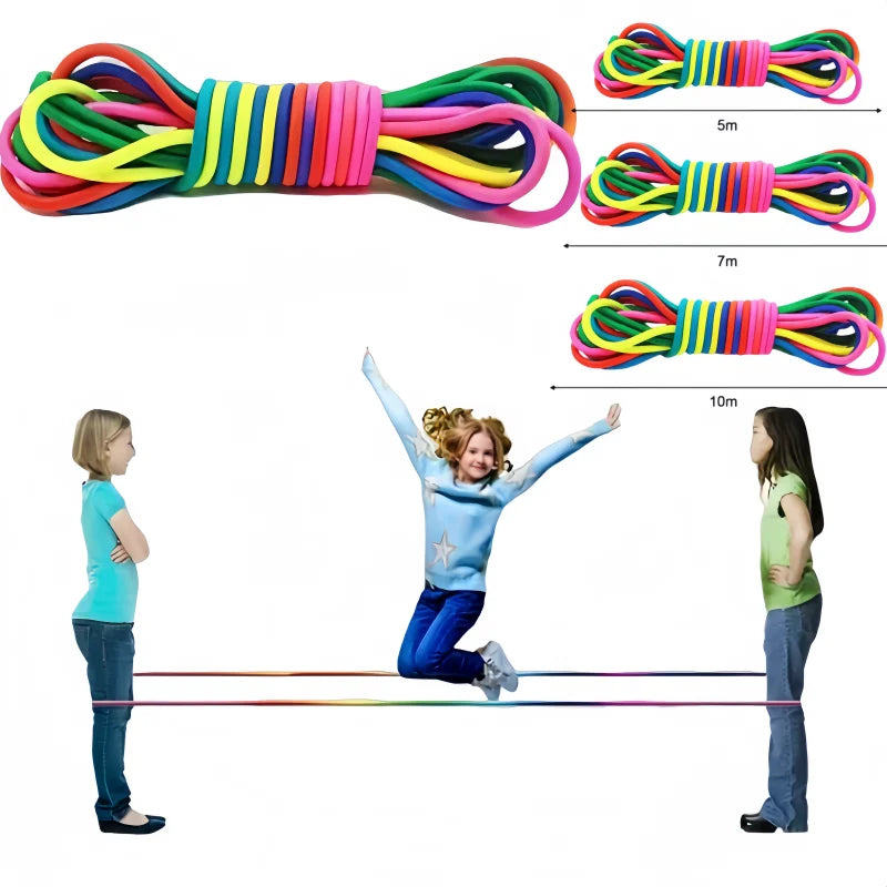Rubberen Springband 5–10m – Klassiek Springtouw Speelgoed Kinderen