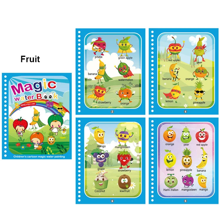 Magic Water Schilderboek – Herbruikbaar Kleurplezier voor Kinderen 0-6