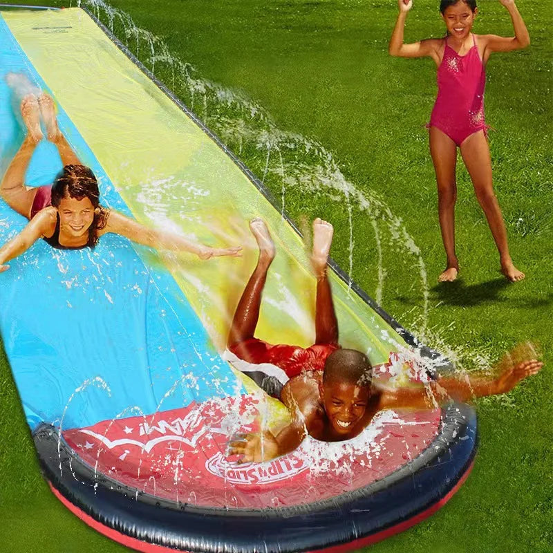 Opblaasbare Gazon Waterglijbaan Voor Kinderen