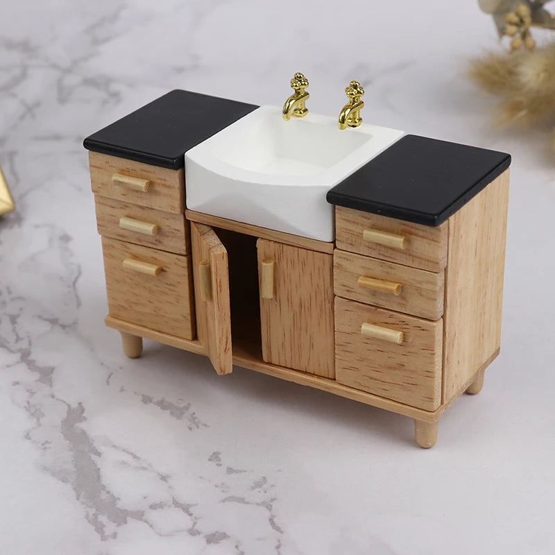 1:12 Miniatuur Poppenhuis Kast – Witte Keramische Meubelset