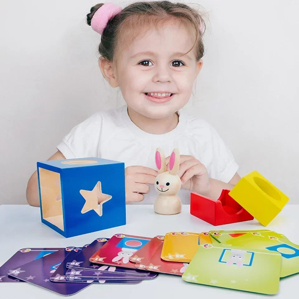 Houten Blokken Konijn – Rabbit Magic Box Educatief Speelgoed 0-6 Jaar