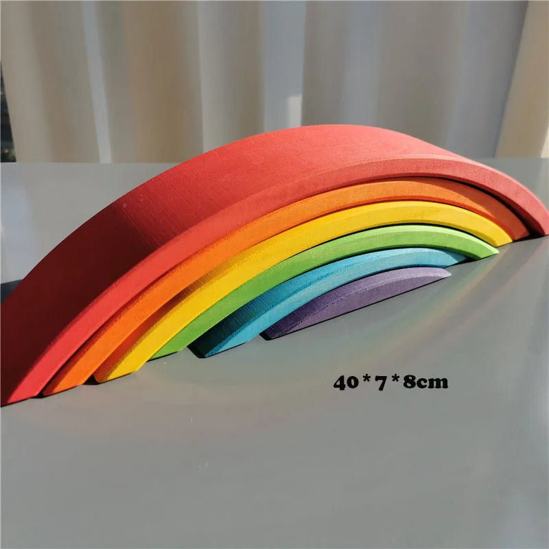 Montessori Houten Regenboog Stapelblokken – Duurzaam & Educatief