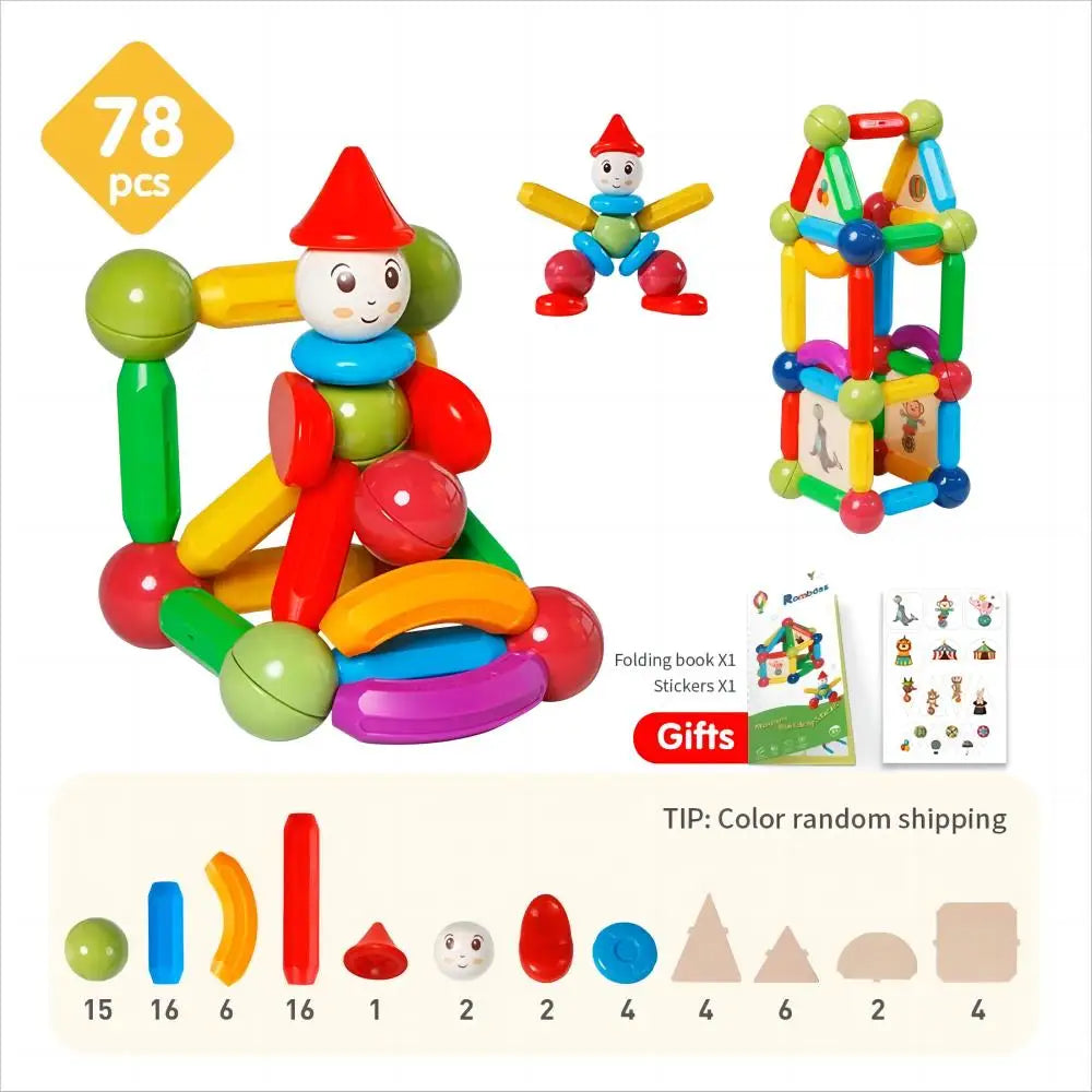 Romboss Magnetische Bouwstenen – Educatief Constructiespeelgoed 4+