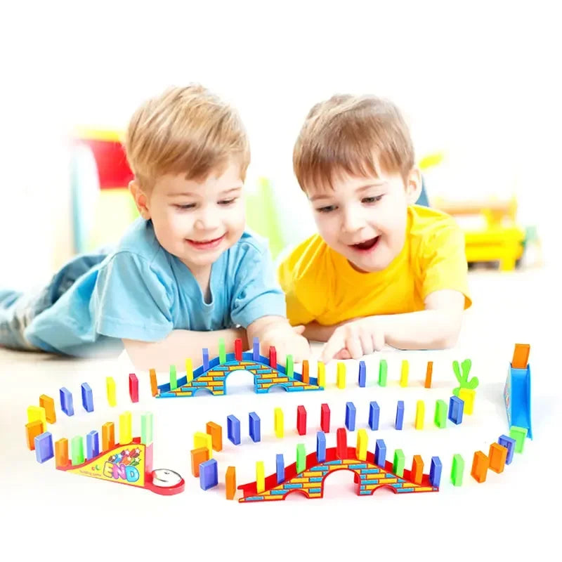 Gemotoriseerde Domino Set 120 Stuks – Vliegtuig & Raket Speelgoed
