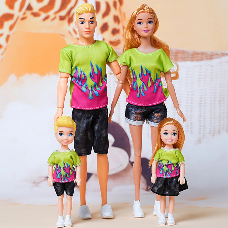 Barbie Familiepop Set – 4-delige Speelset voor Fantasierijk Spel