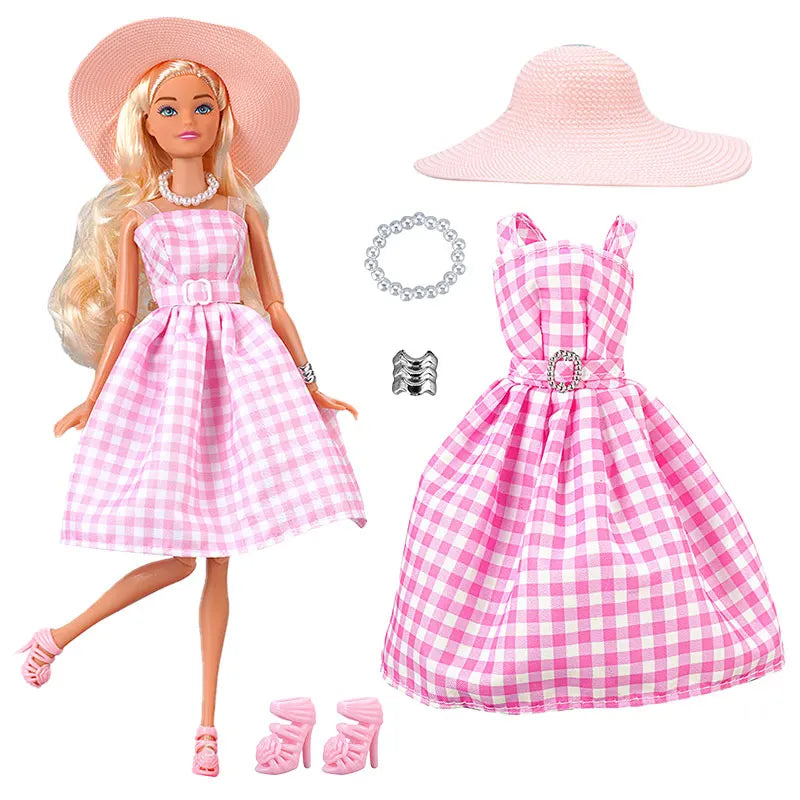 Poppenkleertjes 30 cm – Jurk & Jas Mode Outfit voor Poppen (3+)