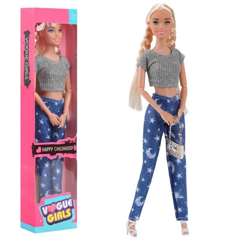 Modieuze Barbie Pop 30cm – Flexibele Speelpop met Outfit