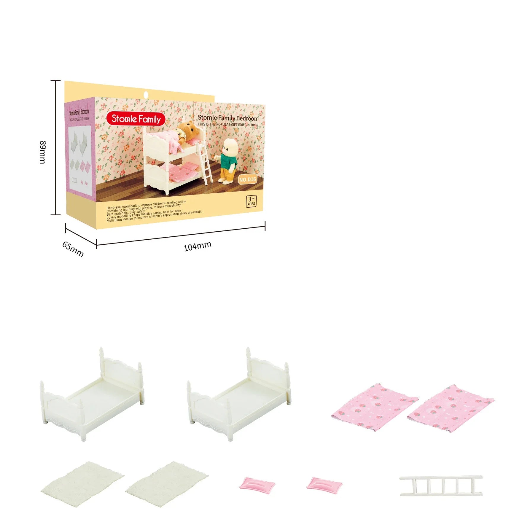 Miniatuur Dierenpoppenhuis – Bosfamilie Huis met Meubels & Dieren